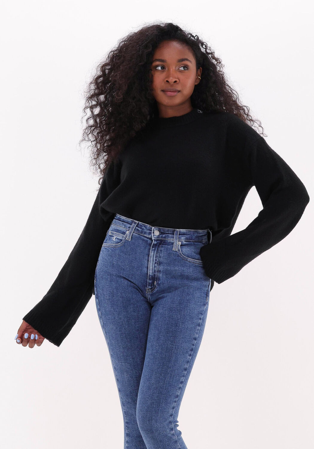 Fluffy trui deals dames zwart