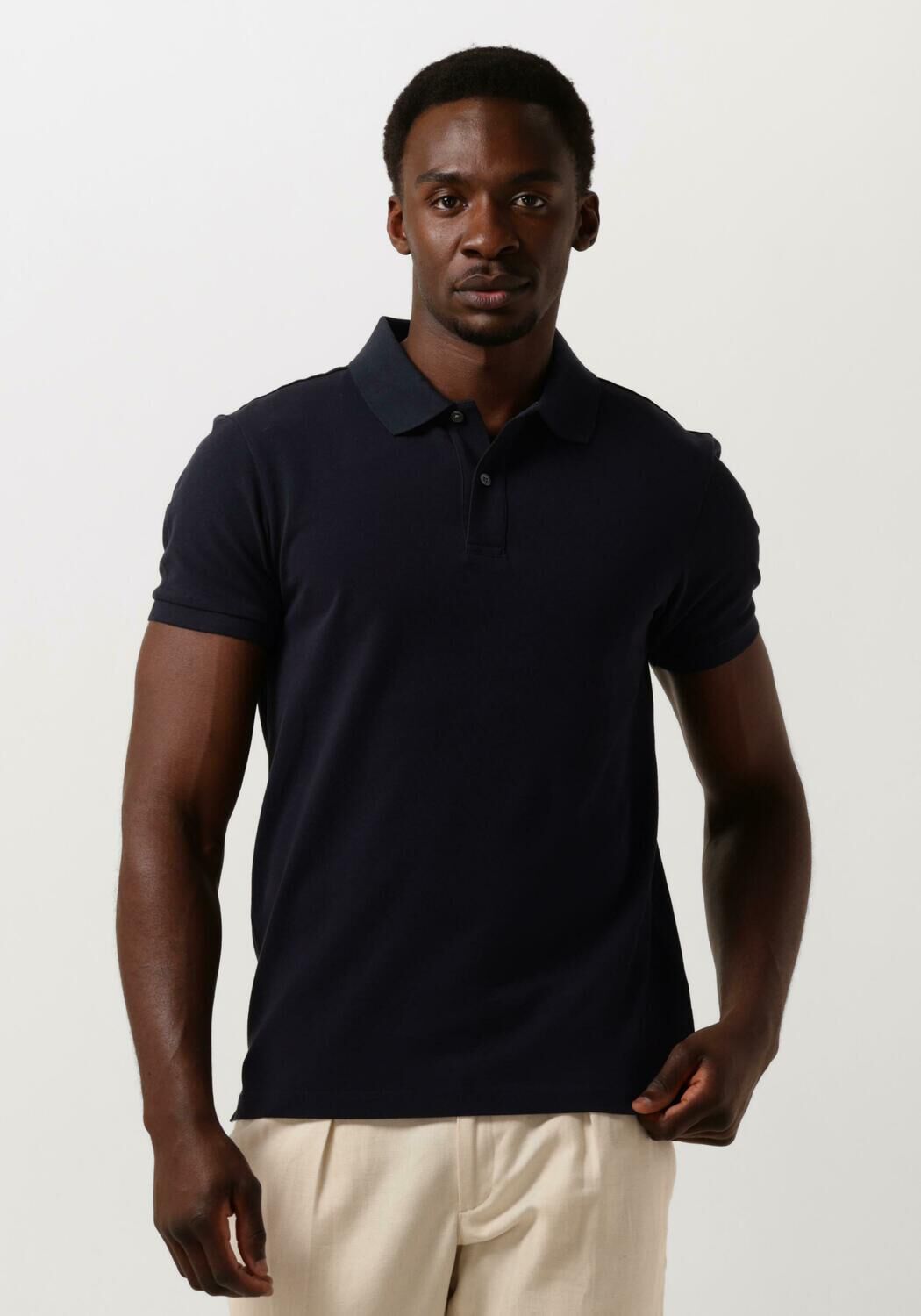 PROFUOMO Heren Polo's & T-shirts Polo Short Sleeve Donkerblauw