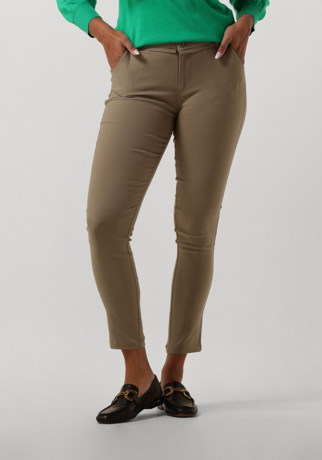 MINUS Dames Broeken Carma Pants 7 8 Taupe