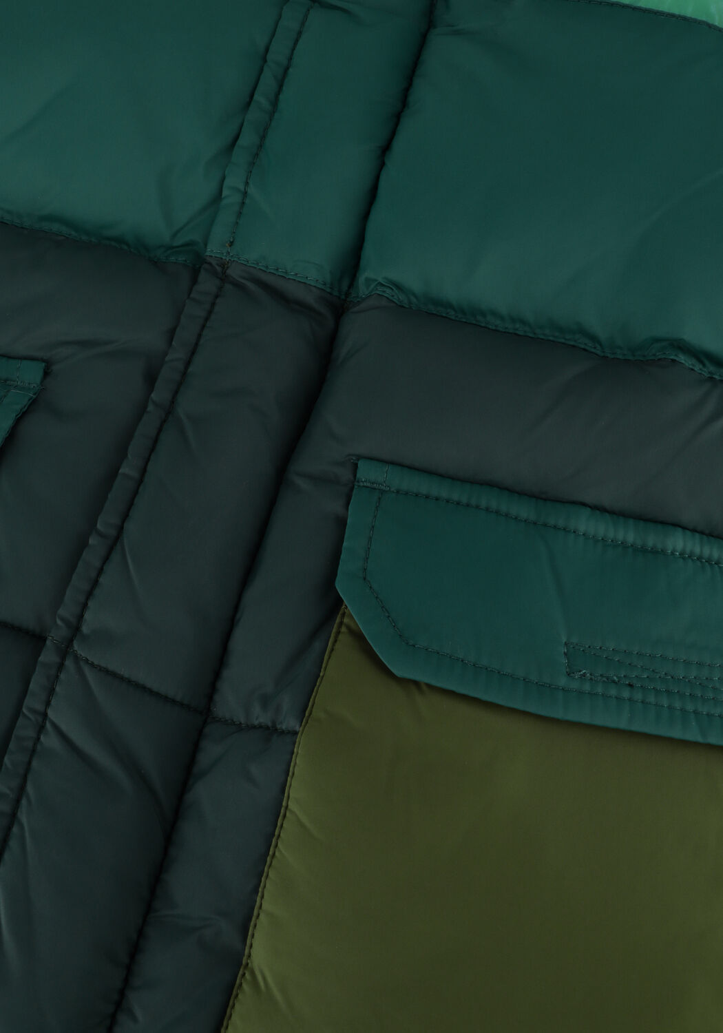 Groene SCOTCH & SODA Gewatteerde jas COLOURBLOCK PADDED JACKET - large