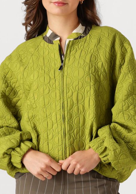 Groene STUDIO ANNELOES Jack Luun jacquard jacket - large