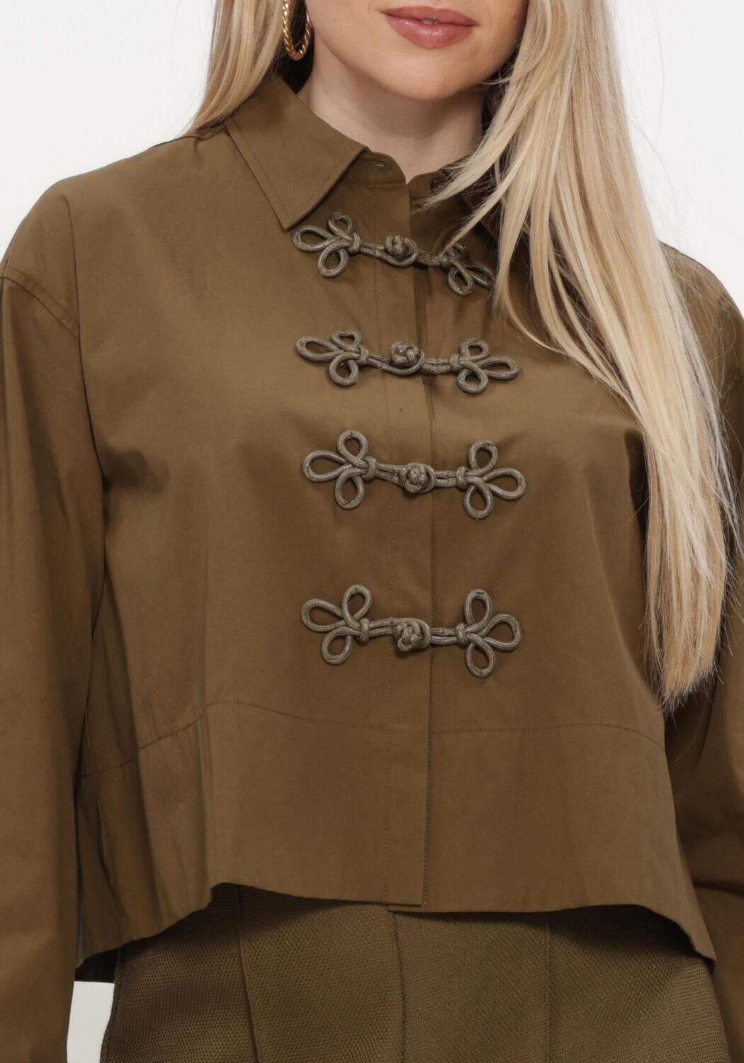 Groene Y.A.S. Blouses YASLEEMA FROG LS SHIRT S. - large