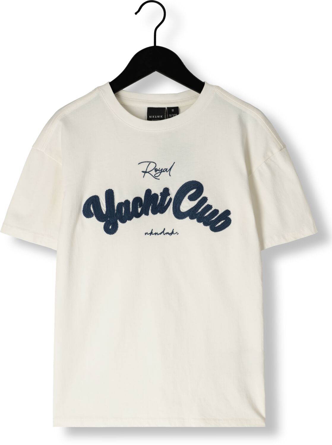 NIK&NIK T-shirt Royal met printopdruk offwhite Wit Jongens Katoen Ronde hals 164