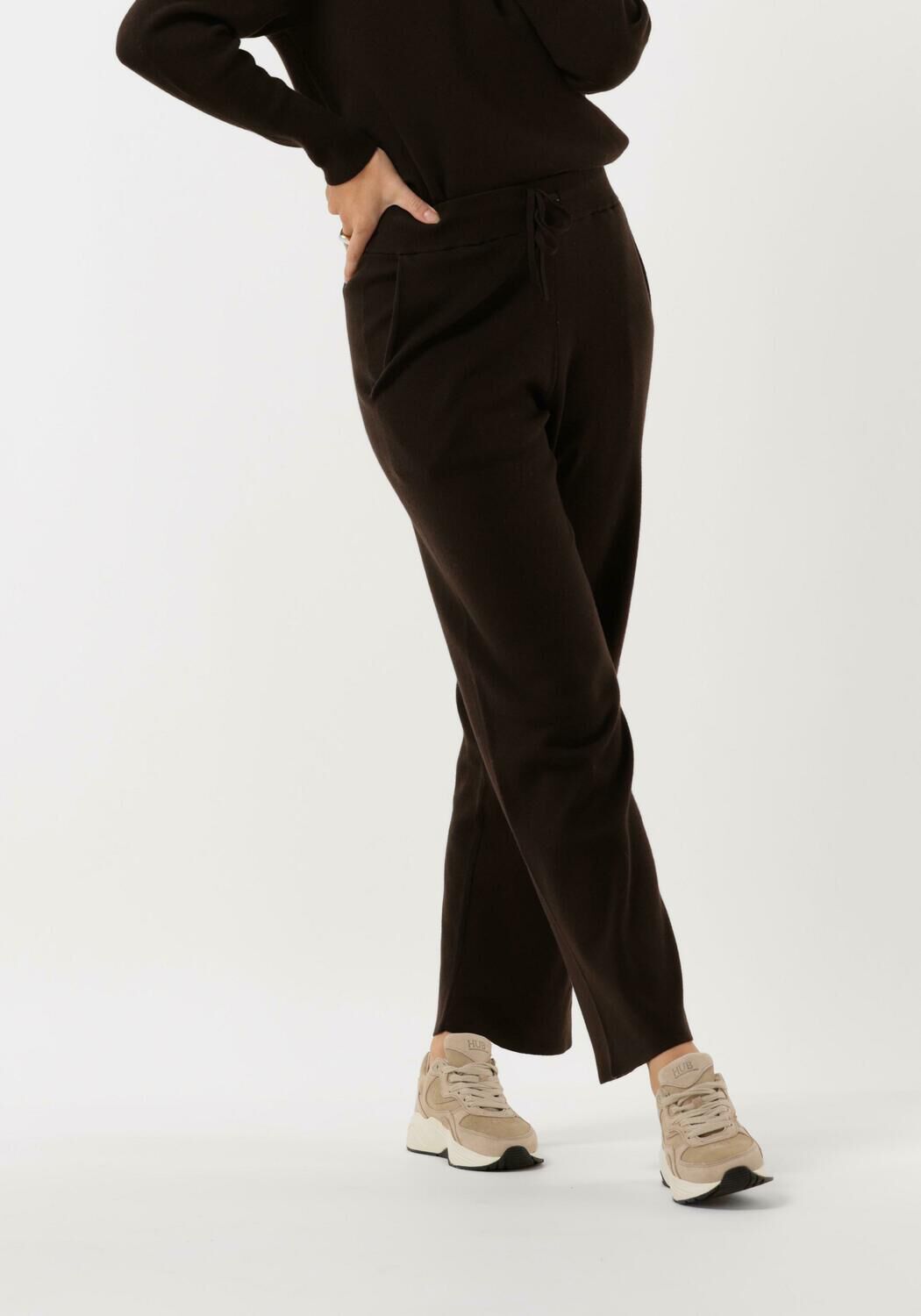 Knit-ted Wijde Pijp Bruine Broek Noor Brown Dames