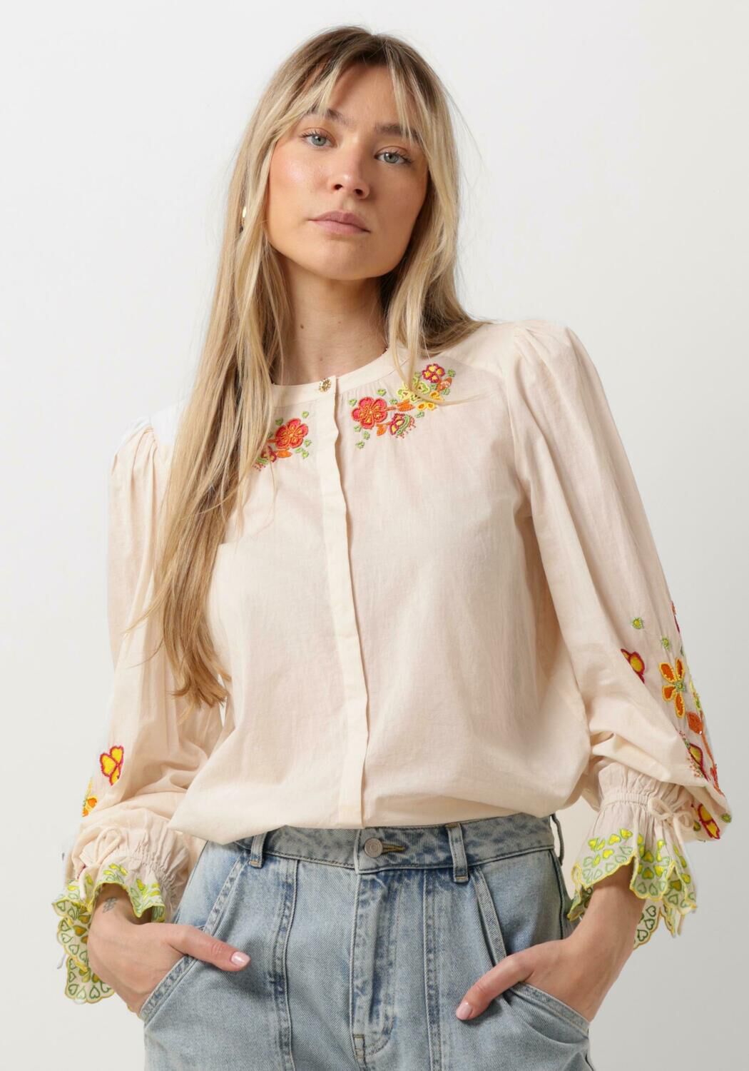 Harper & Yve Blouse lange mouw Ss24P603 Haily White Dames