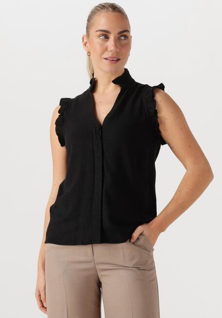 Zwarte SELECTED FEMME Top SLFVIVA SL RUFFLE TOP - large
