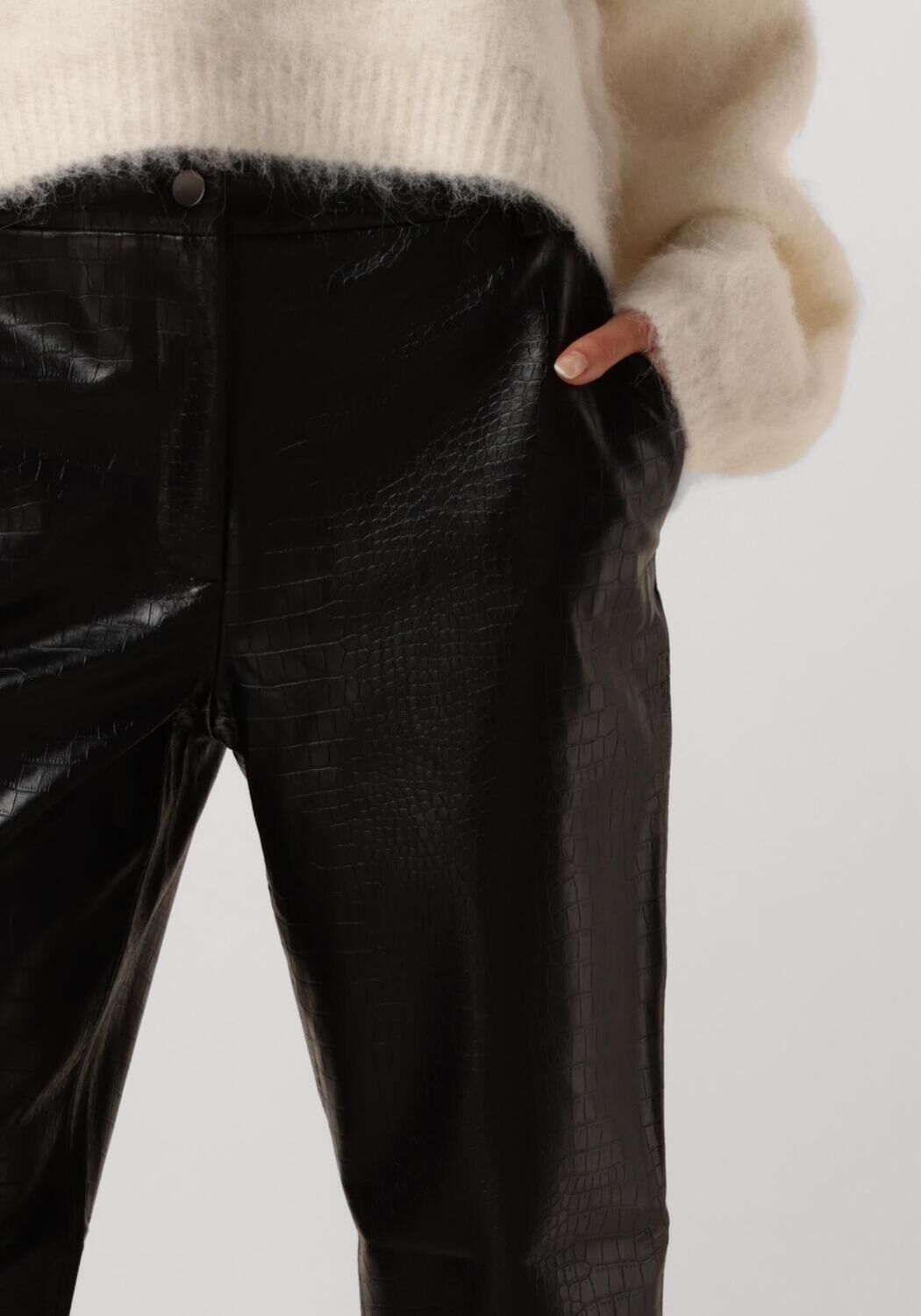 BRUUNS BAZAAR Dames Broeken Croco Dagga Pants Zwart