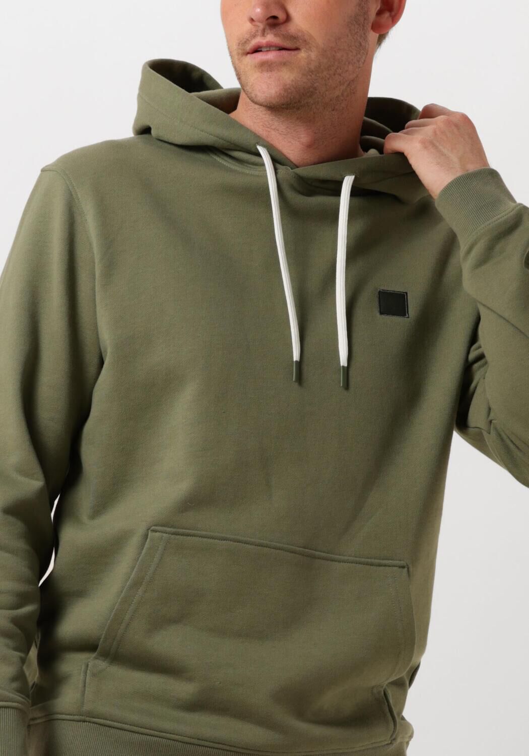 SCOTCH & SODA Heren Truien & Vesten Essential Logo Badge Hoodie Groen