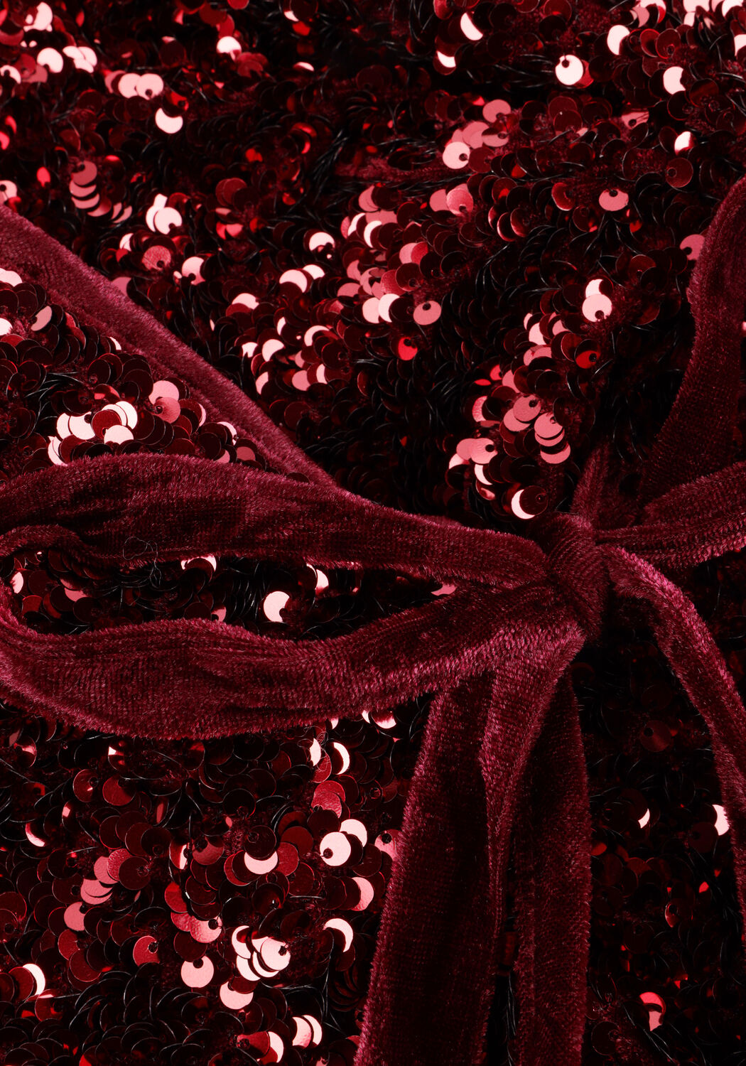 Rode Y.A.S. Mini jurk YASELLE LS WRAP DRESS - large