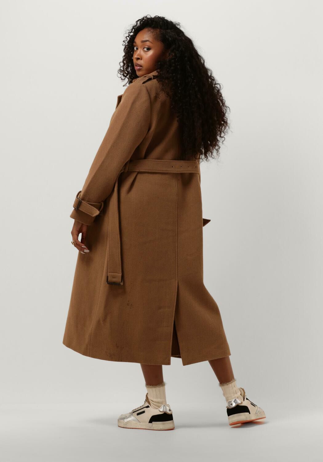 Bruine SELECTED FEMME Mantel SLFHENRIKA WOOL TRENCH COAT Omoda