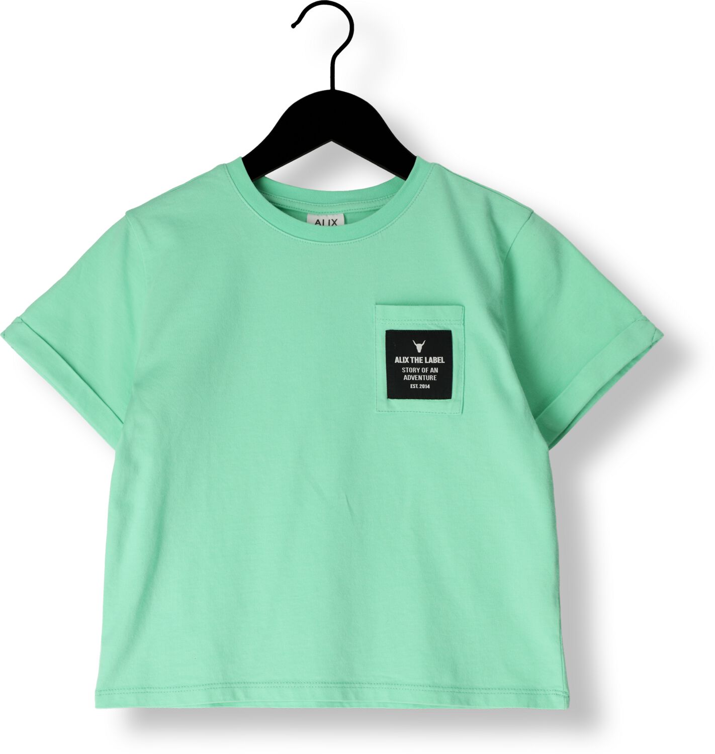 Alix the Label Alix Mini T-shirt met printopdruk mintgroen Katoen Ronde hals Printopdruk 146 152