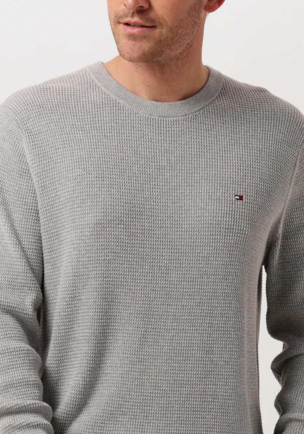 TOMMY HILFIGER Heren Truien & Vesten Refined Structure Cr Grijs