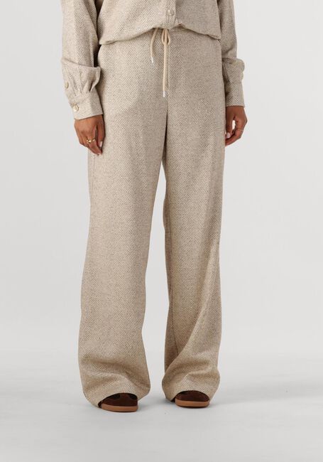 Beige NUKUS Joggingbroek VERA PANTS STRASS - large