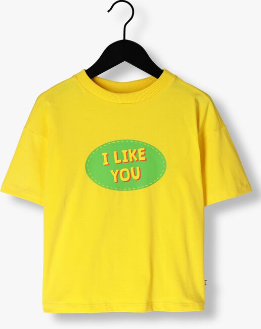Gele CARLIJNQ T-shirt WHAT I LIKE - T-SHIRT OVERSIZED WITH PRINT - large