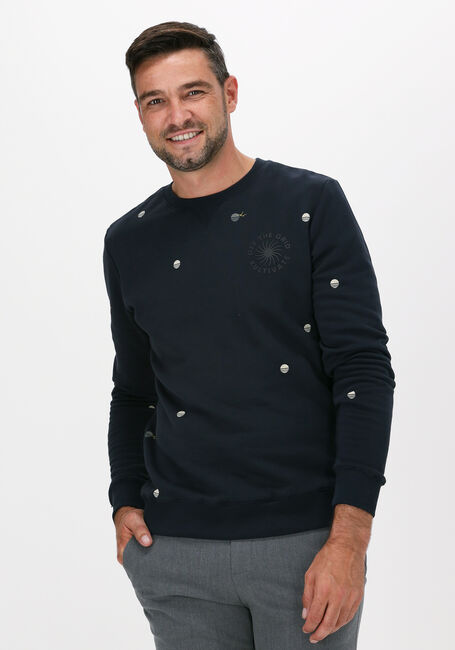 Donkerblauwe KULTIVATE Sweater SW OFF THE GRID - large