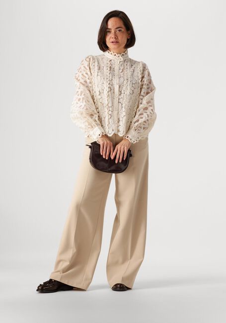 Witte SUMMUM Blouses BLOUSE LACE ORGANZA - large