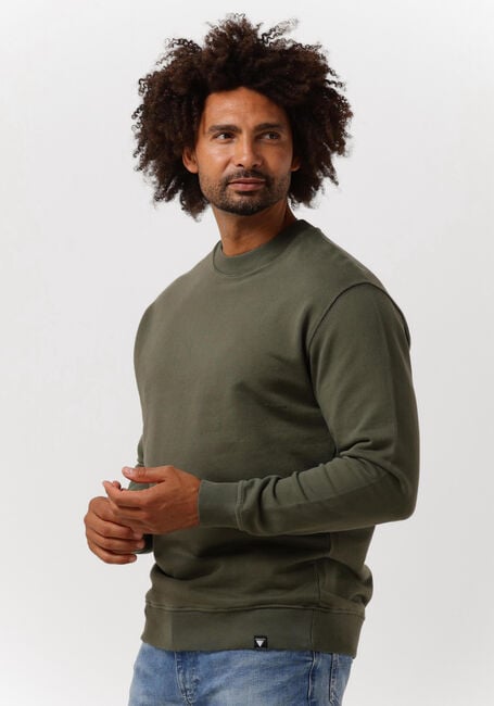 Olijf PUREWHITE Trui ORGANIC FABRIC CREWNECK WITH TRIANGLE SELF FABRIC PATCH ON BACK - large