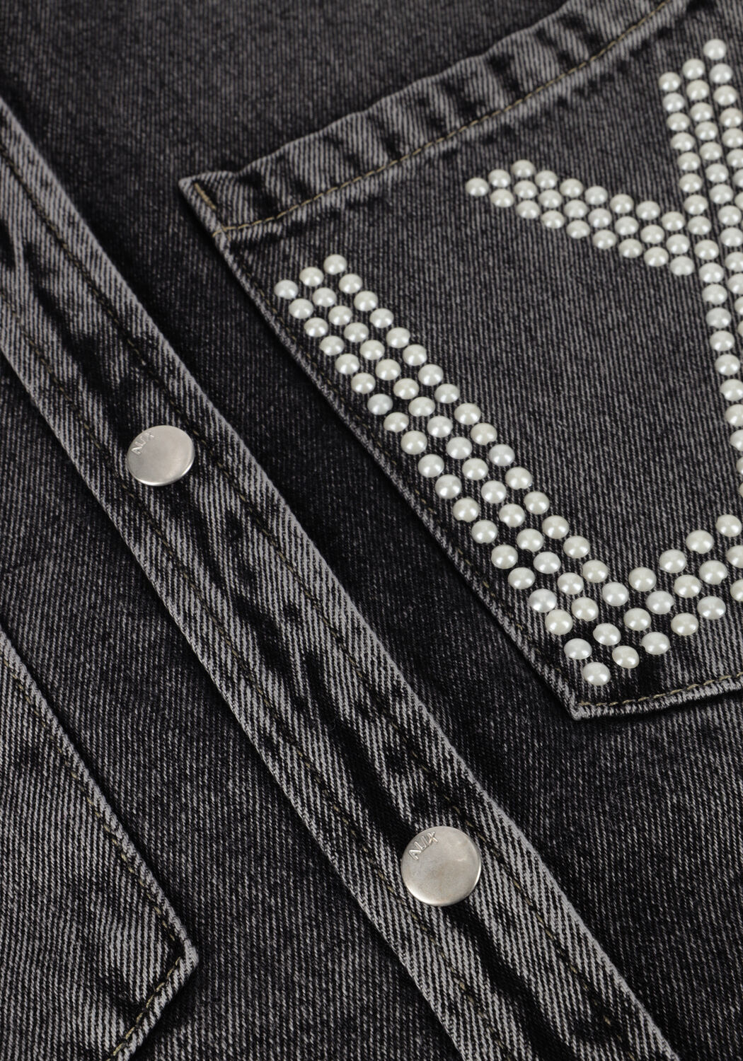 Camel ALIX THE LABEL Mini jurk LADIES WOVEN VINTAGE DENIM PEARL LX DRESS - large