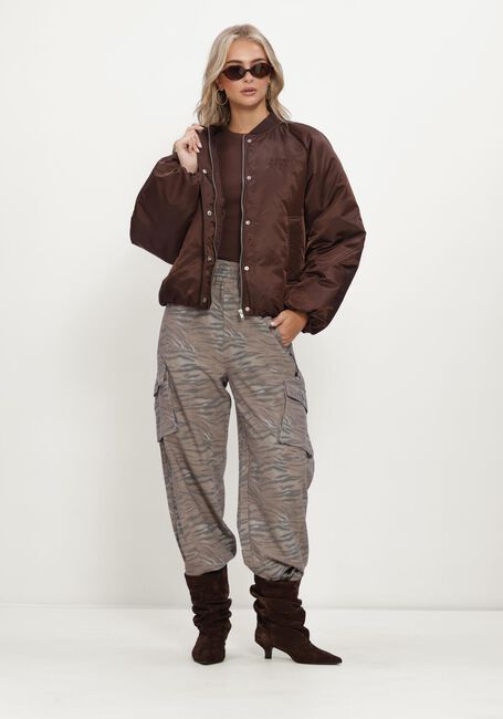 Bruine ALIX THE LABEL Jack LADIES WOVEN NYLON JACKET - large