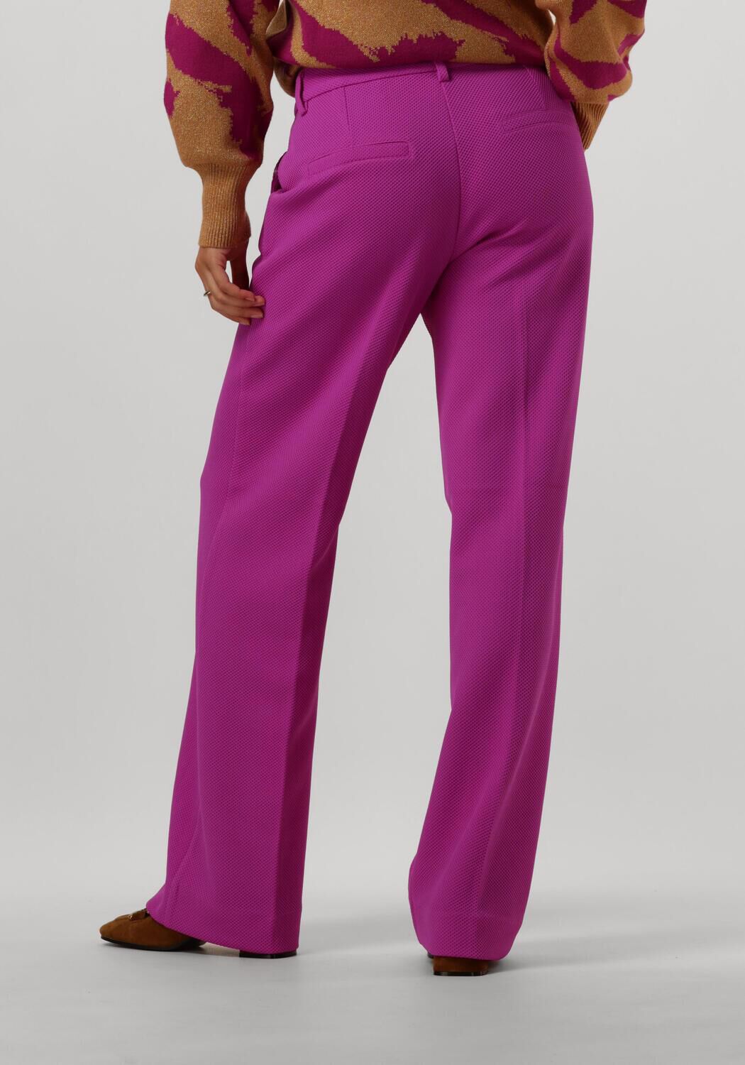 POM AMSTERDAM Dames Broeken Wide Leg Cactus Pink Roze