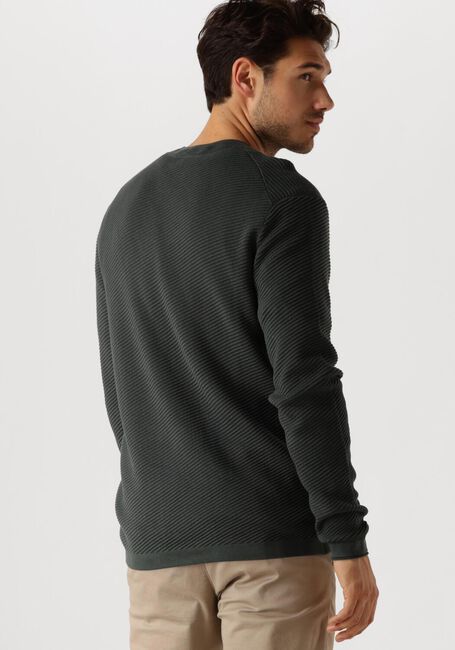Groene CAST IRON Trui MOCK NECK COTTON MODAL - large