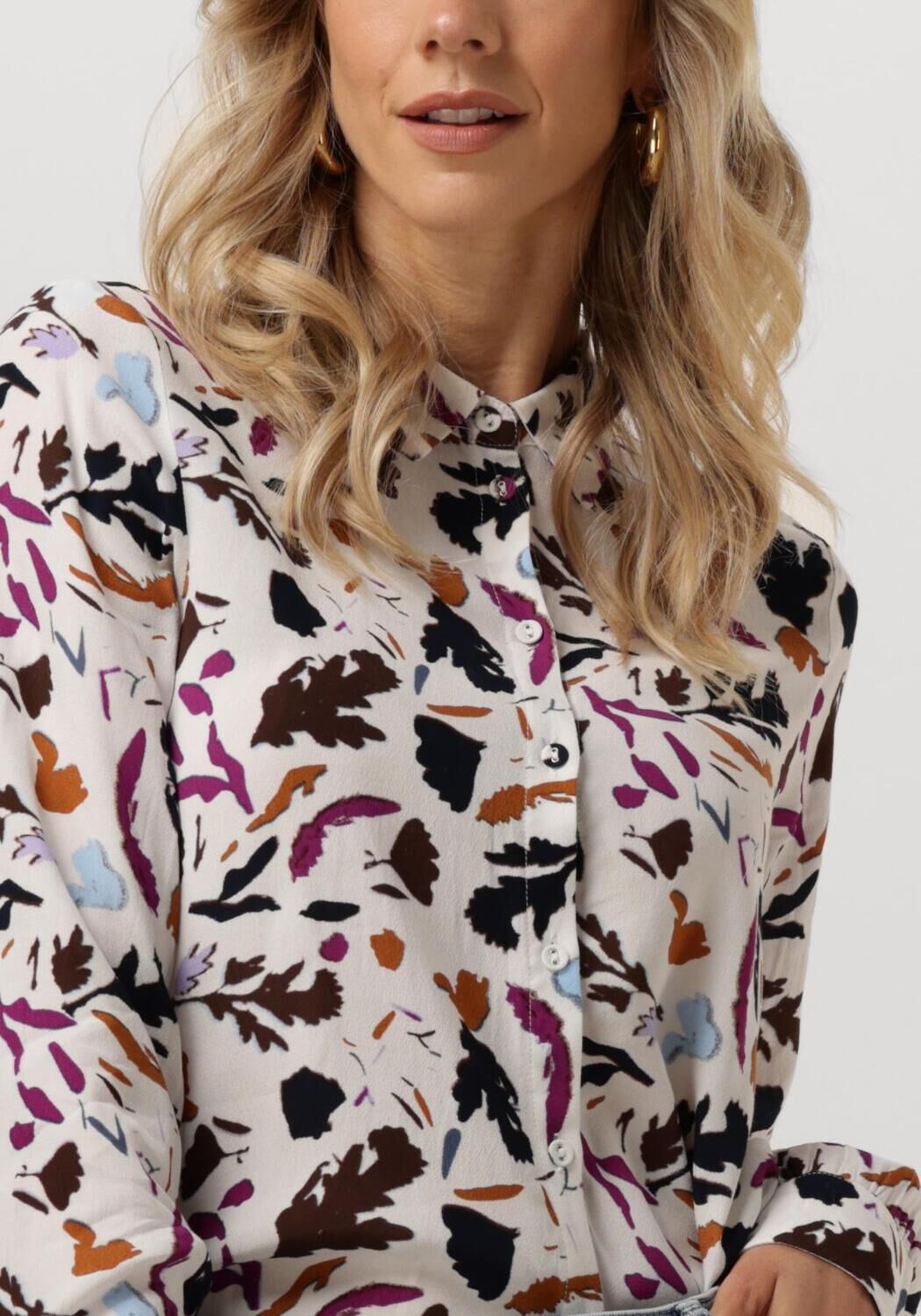 POM AMSTERDAM Dames Blouses Mila Featherfest Cru Multi
