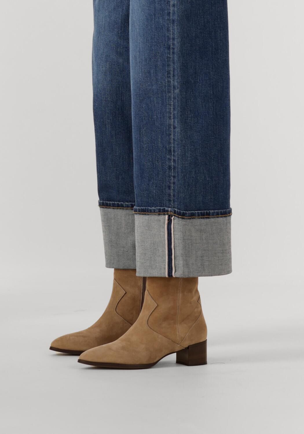 Beige NOTRE-V Enkellaarsjes 63231 - large