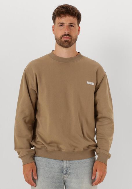 Beige WOODBIRD Trui WBCANE HOME CREW - large