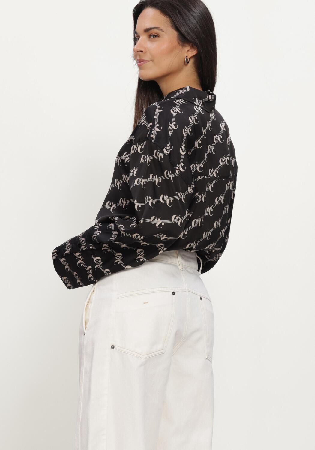 Zwarte CO'COUTURE Blouses LOGO OVERSIZED SHIRT - large