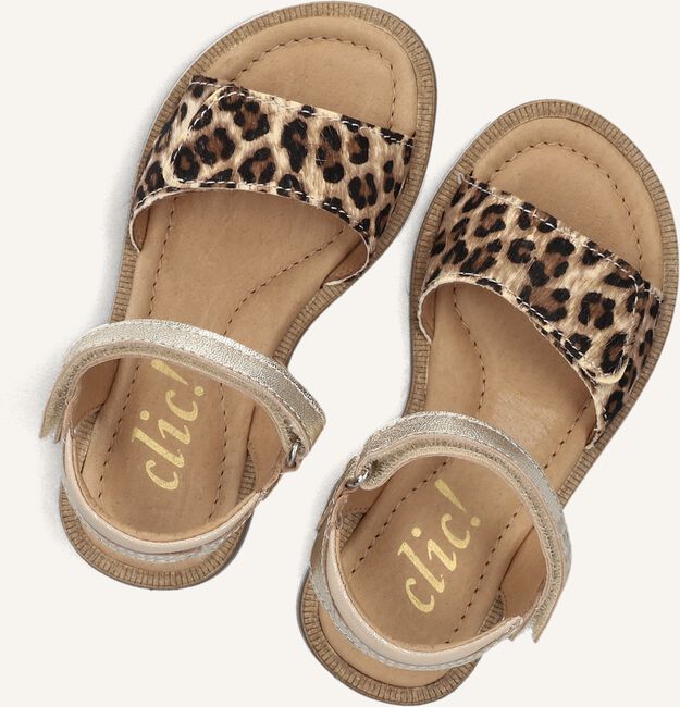 Bruine CLIC! Platte sandalen 9185 Bruine CLIC! Platte sandalen 9185 - large