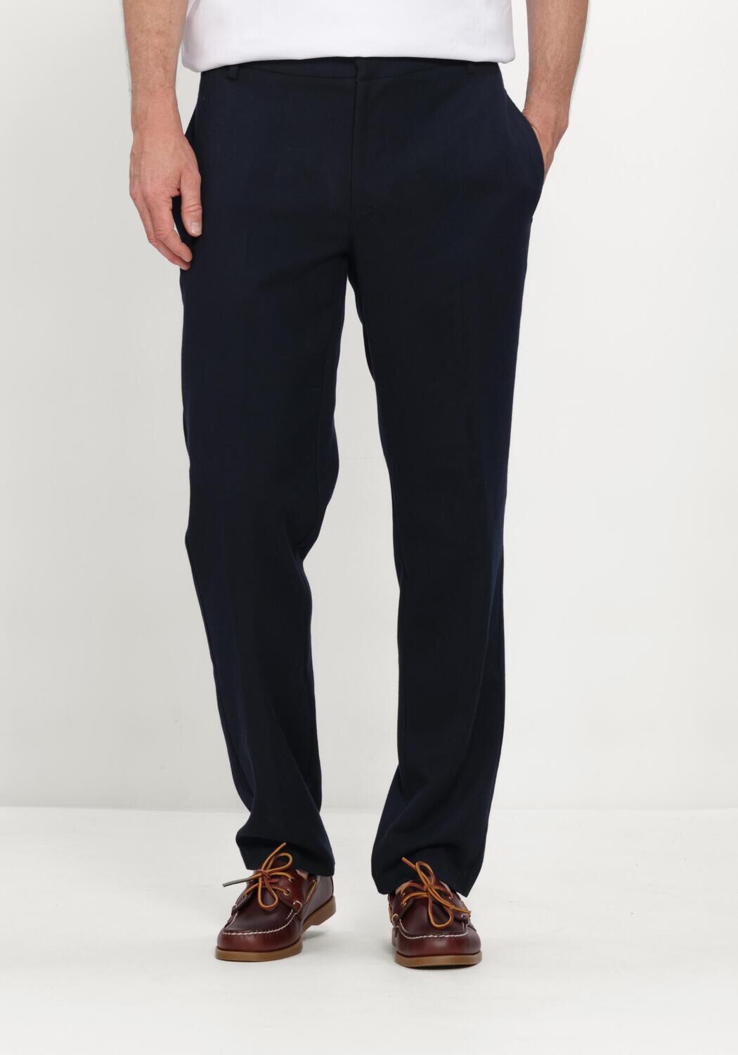 Donkerblauwe THE GOODPEOPLE Pantalon BUENO - large