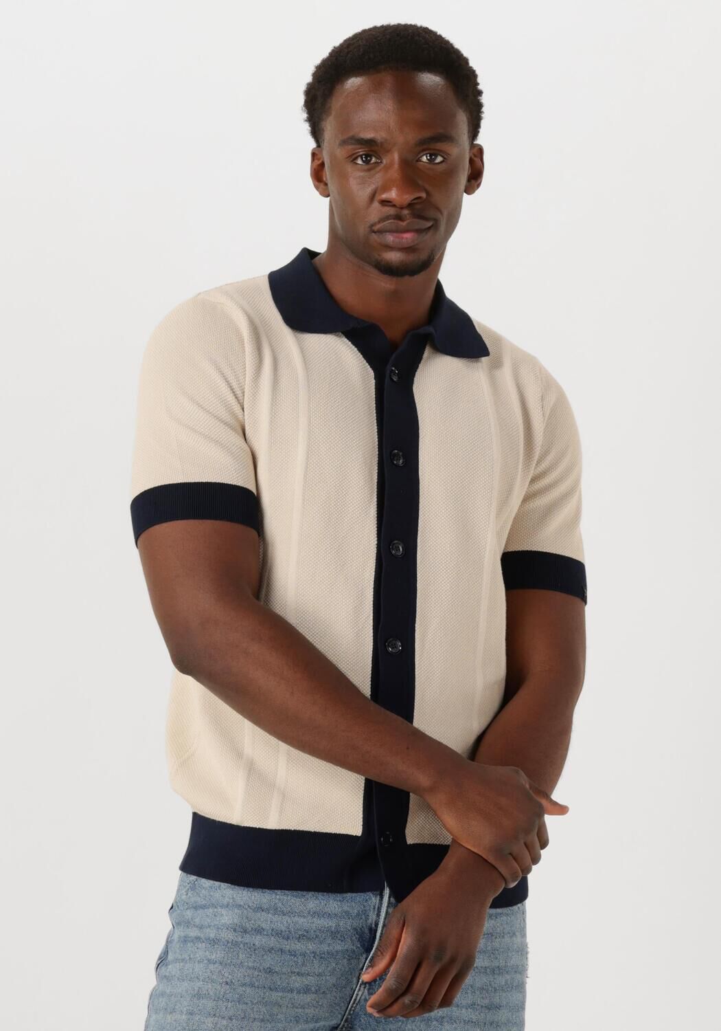 BUTCHER OF BLUE Heren Polo's & T-shirts Ripley Knit Ct Shirt Beige