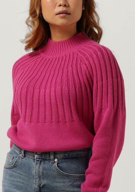 Roze SELECTED FEMME Trui NIMA LS KNIT HIGHNECK CAMP B - large