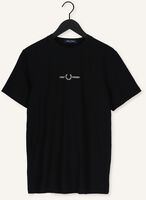 Zwarte FRED PERRY T-shirt EMBROIDERED T-SHIRT Zwarte FRED PERRY T-shirt EMBROIDERED T-SHIRT - medium