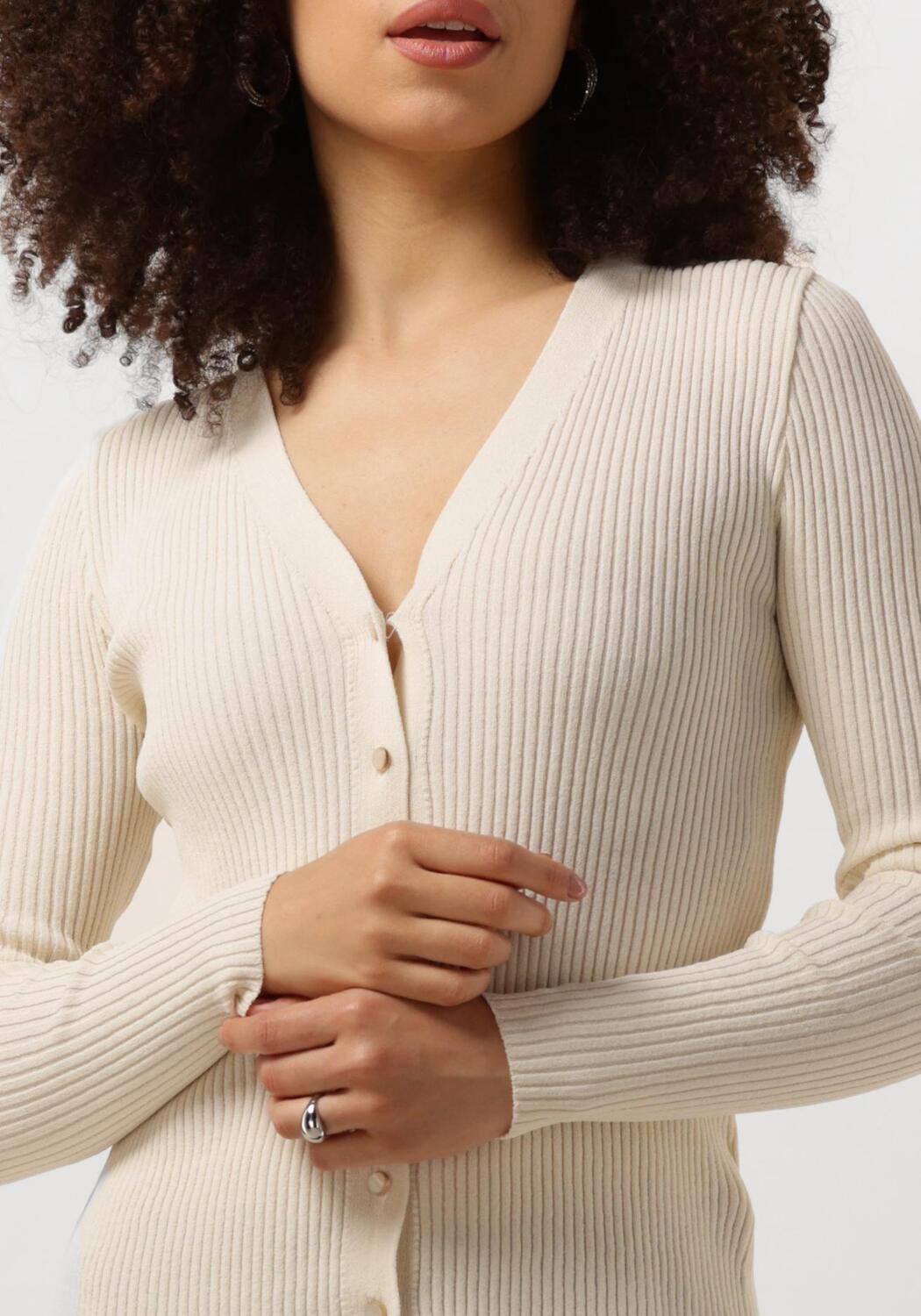 BRUUNS BAZAAR Dames Truien & Vesten Gallberry Carica Knit Cardigan Creme