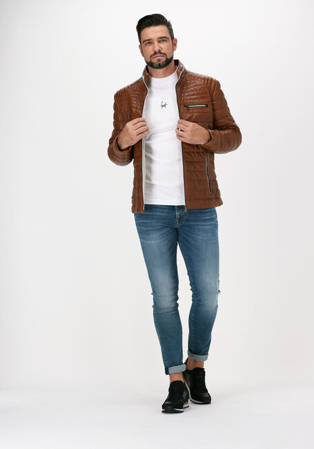 Cognac MILESTONE Leren jas TERENZIO - large