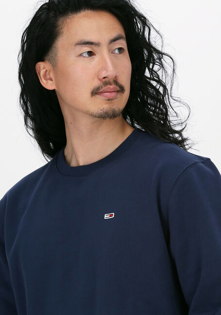 Donkerblauwe TOMMY JEANS Sweater TJM REGULAR FLEECE C NECK - large