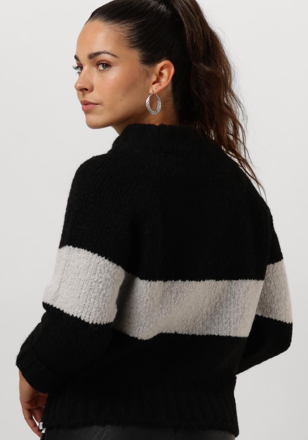 PENN & INK Dames Truien & Vesten 225 Jumper Stripe Zwart