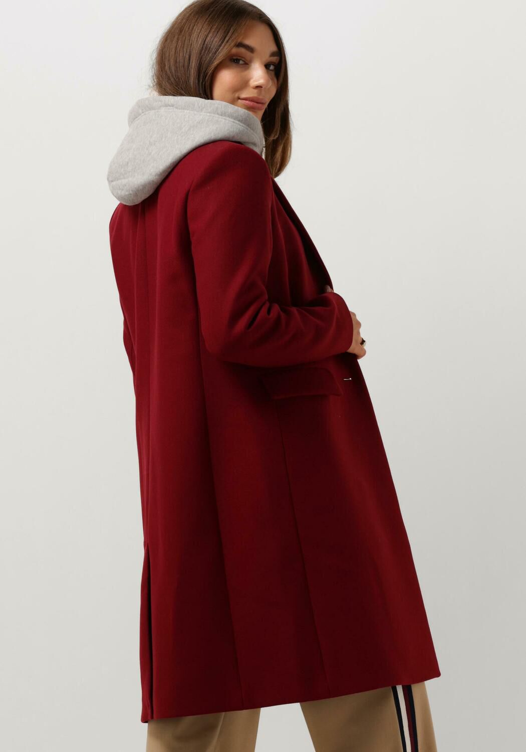 Burgundy tommy hilfiger coat discount