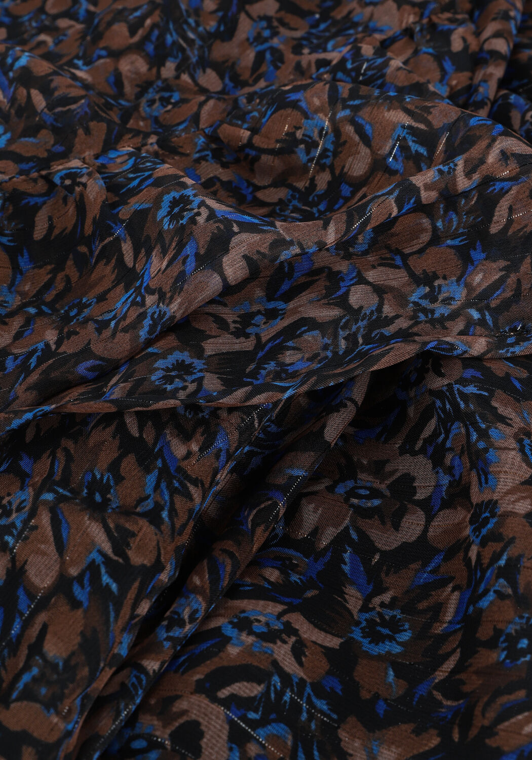 Bruine NEO NOIR Midirok TARA DARK BLOSSOM SKIRT - large