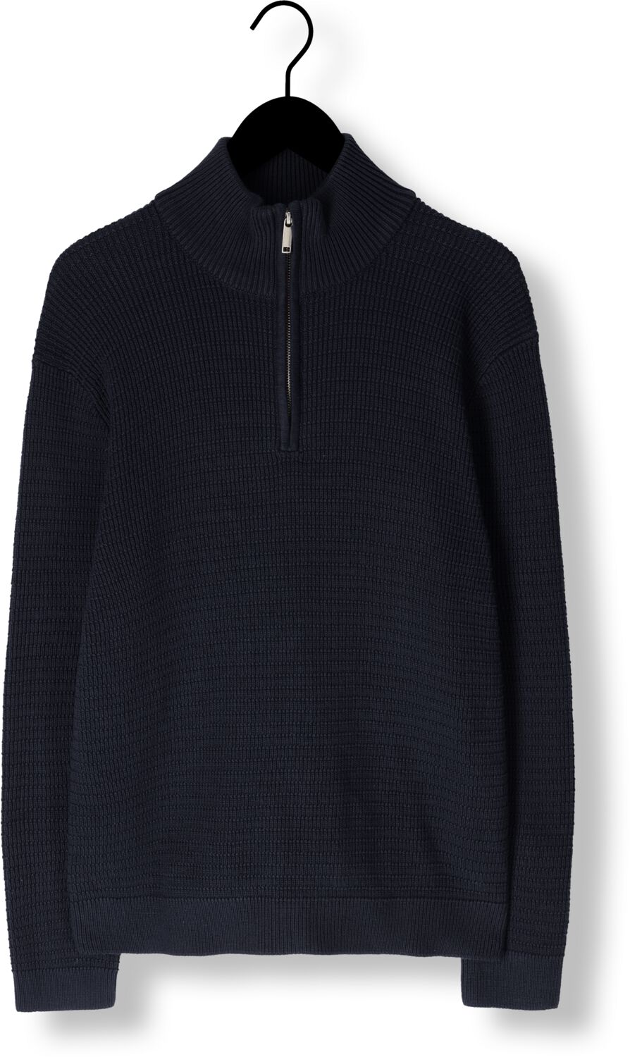 SELECTED HOMME Heren Truien & Vesten Slhtheo Ls Knit Structure Half Zip Blauw