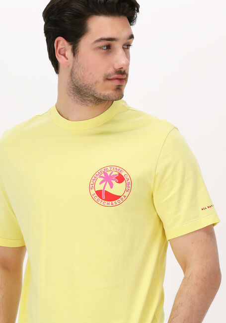 Gele SCOTCH & SODA T-shirt LOGO GRAPHIC JERSEY T-SHIRT IN ORGANIC COTTON - large