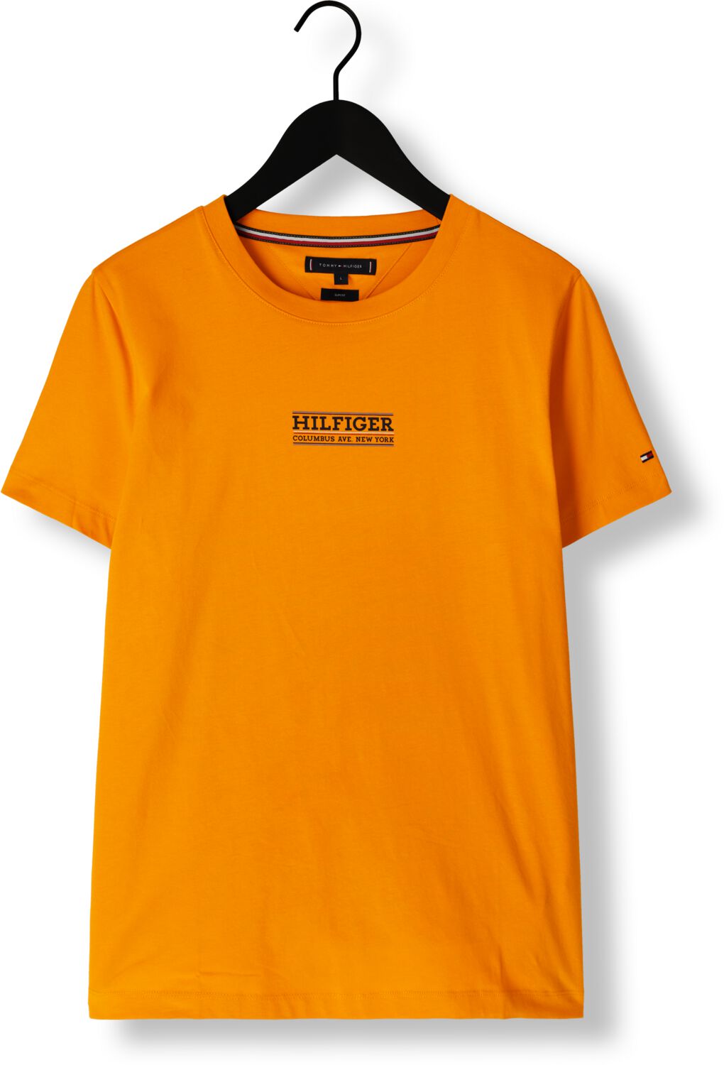 TOMMY HILFIGER Heren Polo's & T-shirts Small Hilfiger Tee Oranje