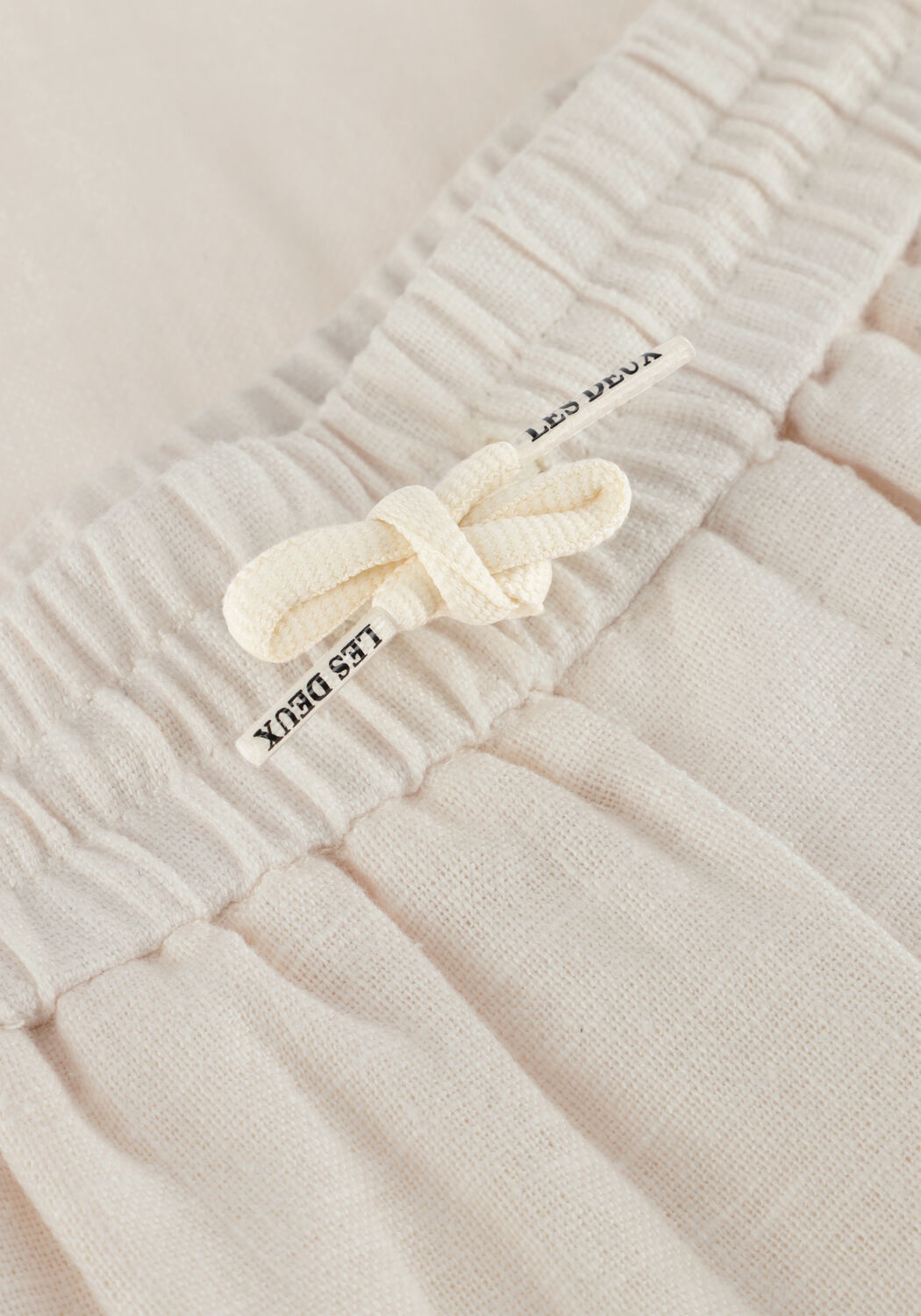 Ecru LES DEUX Wijde broek PATRICK LINEN PANTS - large