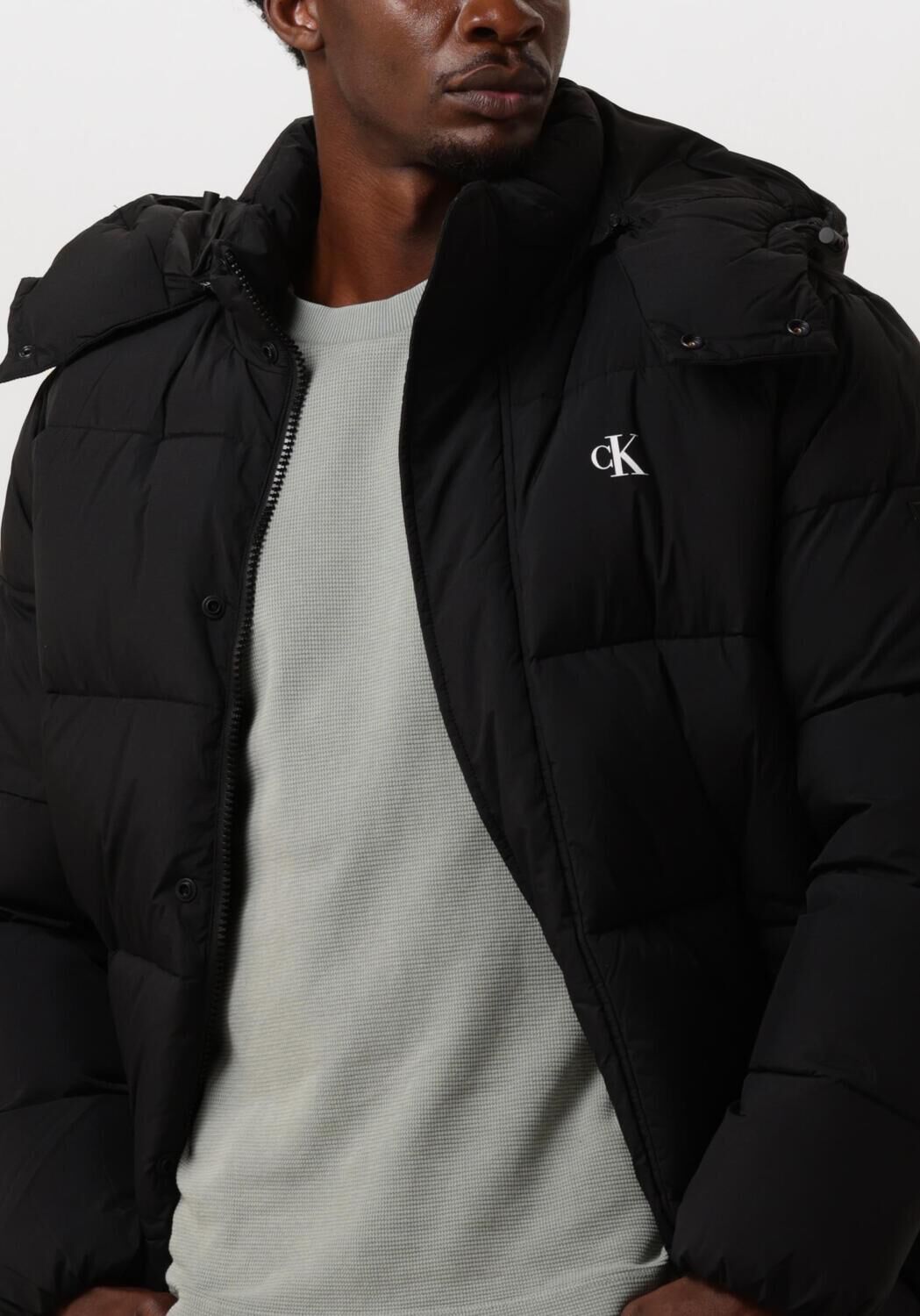 CALVIN KLEIN Heren Jassen Essentials Non Down Long Parka Zwart