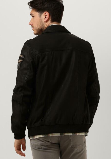 Zwarte PME LEGEND Jack BOMBER JACKET SUMMER HUDSON 2.0 SHEEP VEG WILD - large