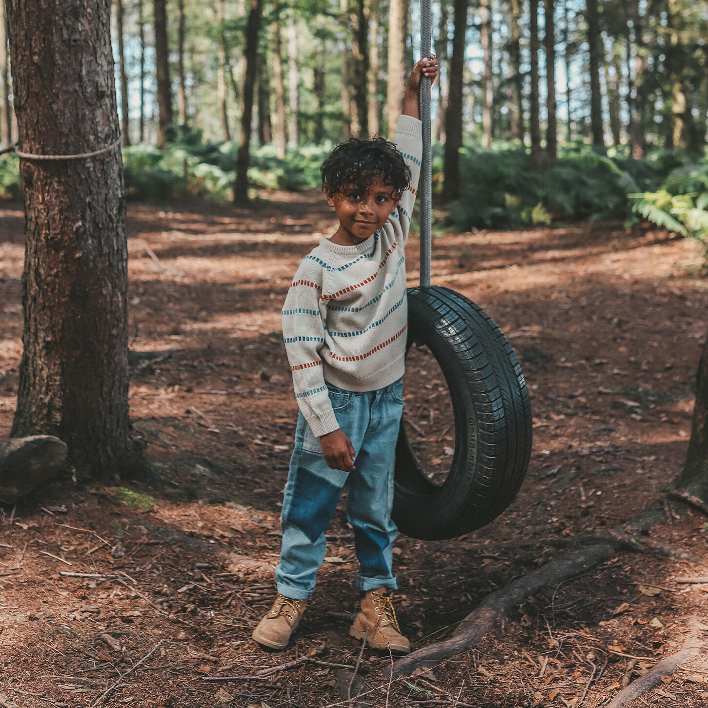 Beige YOUR WISHES Trui STRIPE KNIT - large