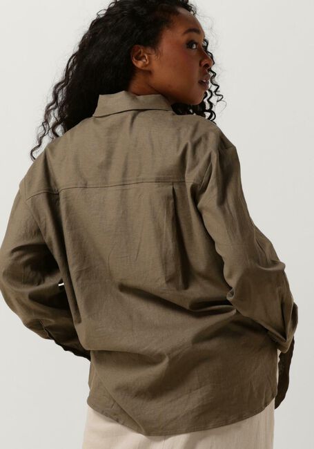 Grijze GESTUZ Blouses LIZAGZ OZ LINEN SHIRT - large