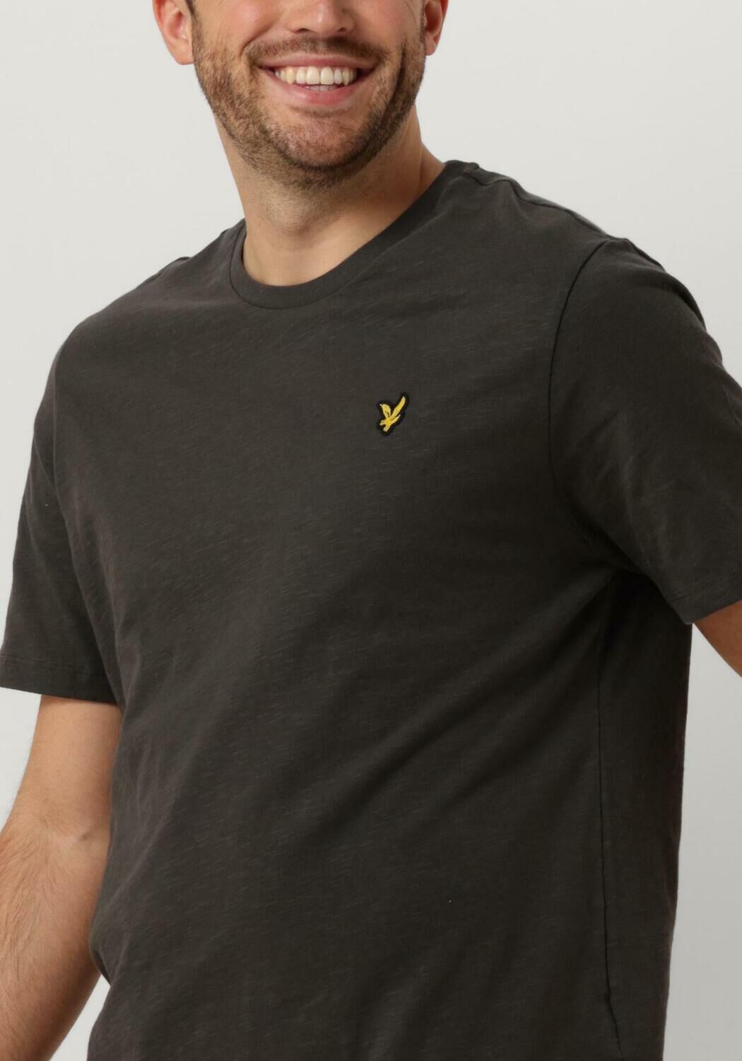 LYLE & SCOTT Heren Polo's & T-shirts Slub T-shirt Donkergrijs