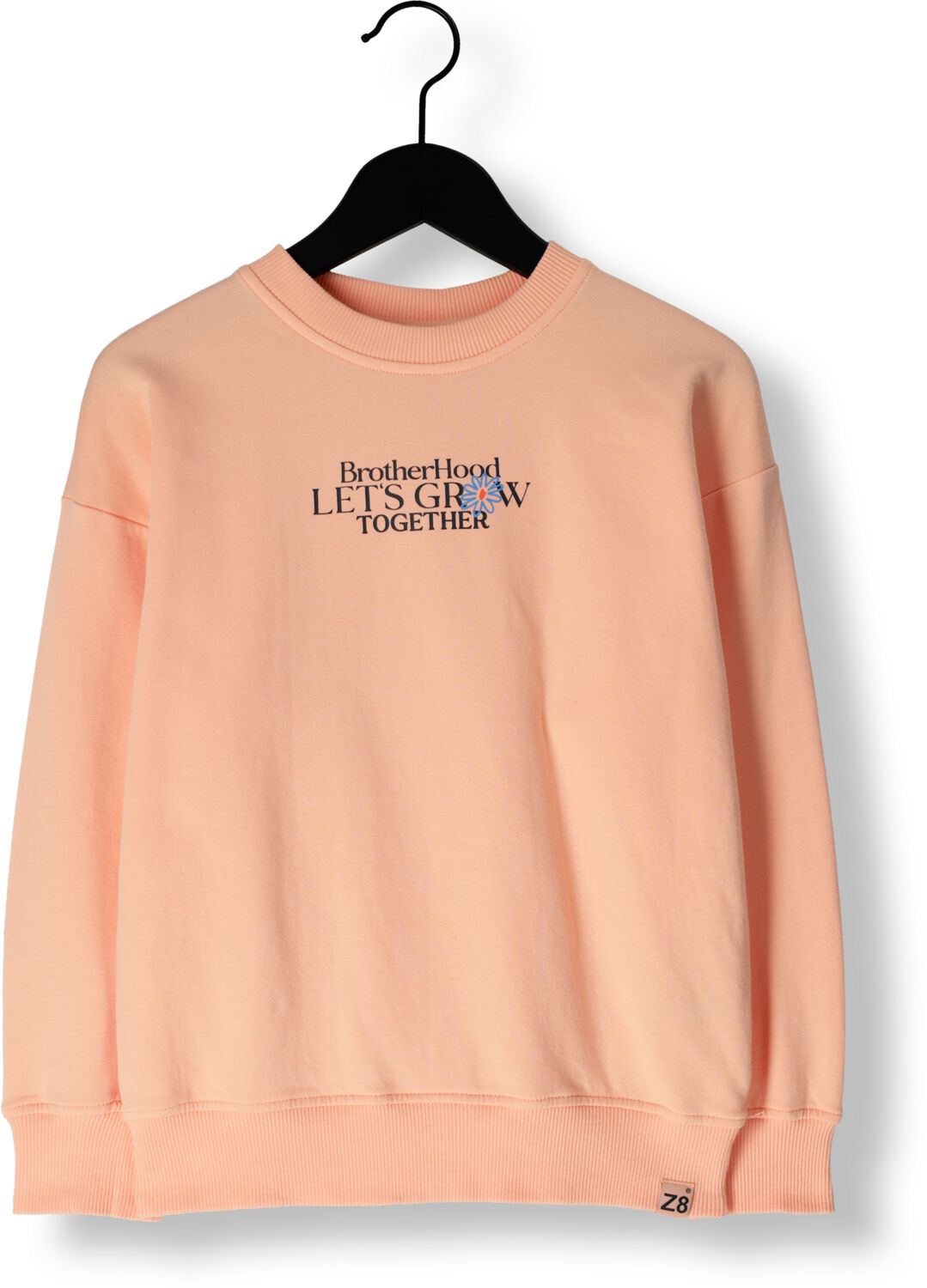 Z8 kids sweater Adrean met backprint lichtoranje